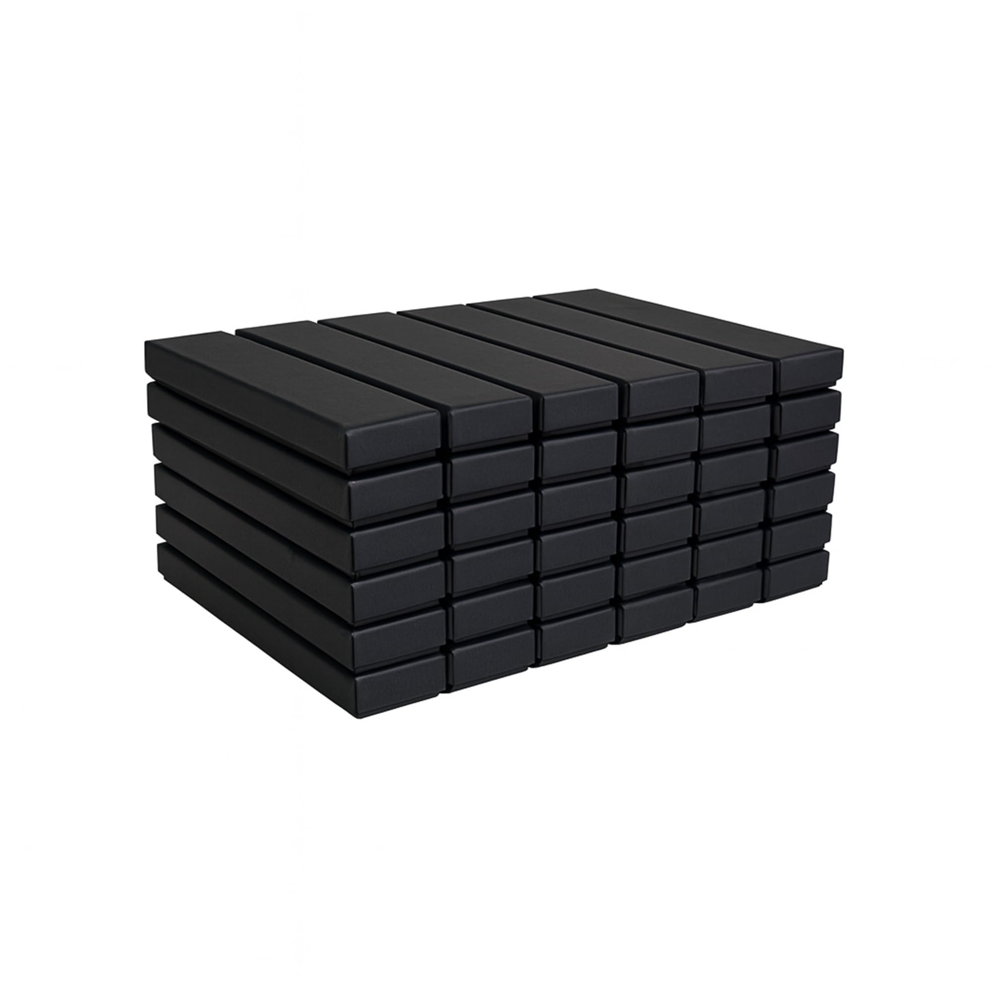 Emartbuy Set of 48 Black Cardboard Jewellery Pendant Boxes, Pen Boxes, Gift Box for Anniversaries, Weddings, Birthdays Size - 21 cm x 4 cm x 1.8 cm