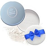 Club Suppin Translucent Setting Powder & Plush Puff, 24H Long Lasting Finishing Powder, Hydrating Face Powder, Japanese Makeup Overnight Skincare, Lily Scent, 0.87 Fl Oz