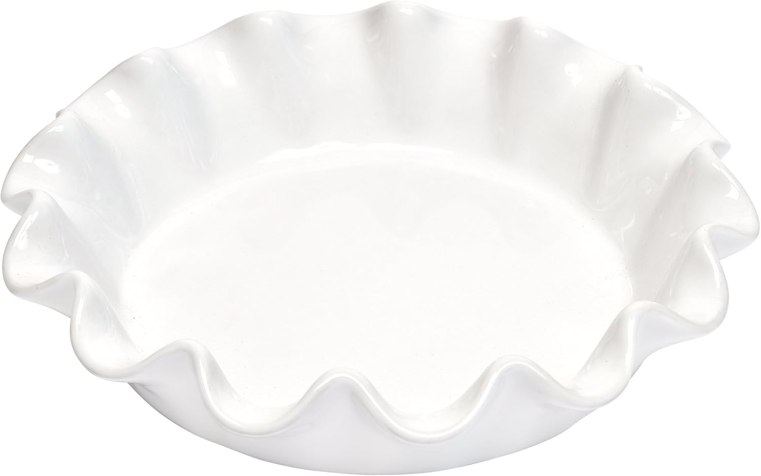 Emile Henry Made In France Flour Ruffled Pie Dish 10.5" X2.5" Kitchen & Dining