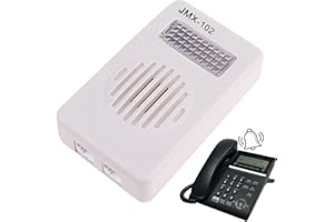 External Phone Ringer - External Phone Ringer, Loud 70db Sound with Led Light Indicator, Easy Setup with Adjustable Volume, T