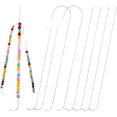 8Pcs Big Eye Beading Needles for Bead Spinner, Clay Bead Spinner Needles Stainless Steel Seed Bead Needles for Jewelry Making Bracelet Necklace Jewelry Making(3 Styles)