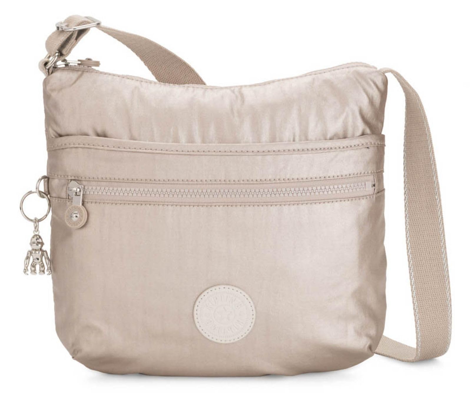Kipling ARTO Medium crossbody, Metallic Glow (Silver)