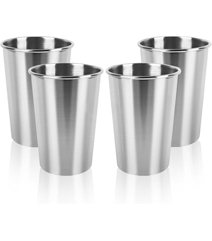 JoyJolt Stainless Steel Can Drinking Tumblers with Straws