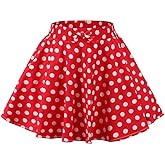 J·E Sterguard Girls Polka Dot Mini Stretch Waist Full Round Skater Skirts for Party or Sport 4-16 Years