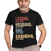 IZIPOD-Personalized Grandpa Kids Name T-Shirt for Men, Custom New Grandpa Idea Birthday Christmas for Him