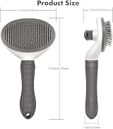 Elezenioc Dog Cat Brush Grooming Comb Self Cleaning Slicker Grey view 5
