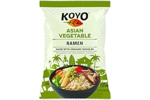 Koyo Ramen Soup, Asian Vegetable, Made With Organic Noodles, No MSG, No Preservatives, Vegan, 2.1 Ounces Per Package