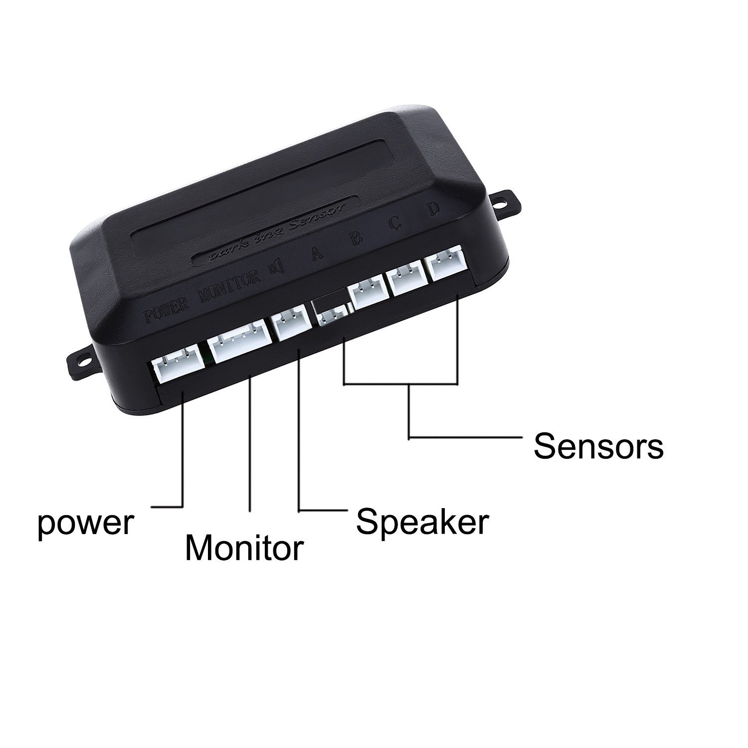 Big Hippo Car Reverse Sensor Kit With 4 Sensors Rear Car Parking Sensor Black