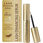 Lash serum for eyelash growth,Lash Enhancing Serum, With Peptides, Niacinamide & Hyalur Eyelash Serum, for Lashes Longer Brow and Thicker Looking - for Sensitive Eyes 0.14 Oz (4ml)
