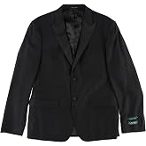 Ralph Lauren Mens Classic-Fit Black Paisley Two Button Blazer Jacket