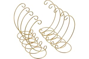 OwnMy Pack of 10 Ornament Display Stand Holder Iron Hanging Rack for Hanging Globe Air Plant Terrarium Witch Ball Bauble Home Party Craft