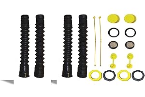 EZ-POUR HI-FLO Spout Replacement With Extension & Vent Kit (Pack of 2) | Fits 1-5/8” Openings | Compatible With All EZ-POUR Adapters | Allows for FAST Flow & Extends to be a 16” Spout | Fits Water Jugs Or Gas Cans