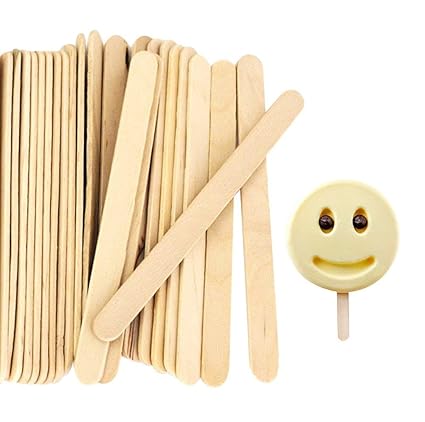 LVHERO Eisstiele, 500 Stück Holzspatel Eisstiele Aus Holz Zum Basteln ideal für EIS am Stiel, Waxing und Basteln