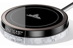 Coffee Mug Warmer, 50W Fast Heat - Cup Warmer for Desk with Smart Display, 4 Temps & 12H Timer, Candle Heater for Coffee, Tea