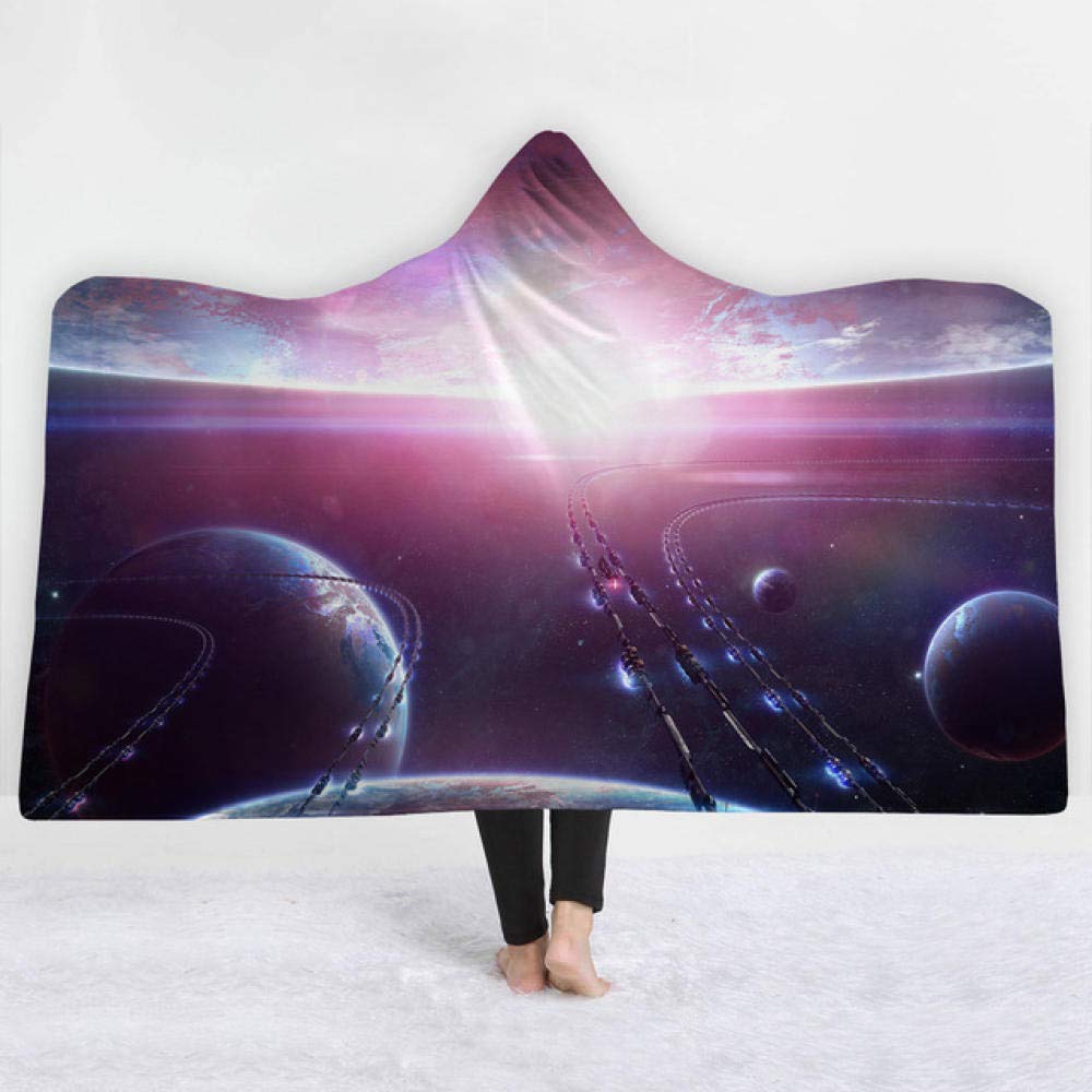 Neuheit Kapuzen Decke Galaxy Universum Starry 3D Gedruckt Plüsch Kapuze