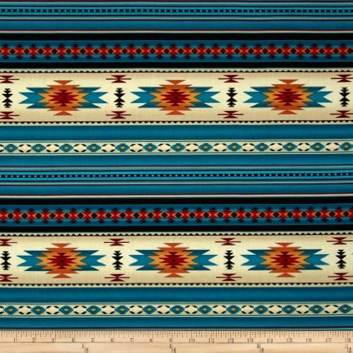 Tucson Stone Turquoise Fabric By The Yard