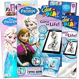 Disney Frozen Coloring Book Super Set -- 3 Deluxe Frozen Coloring Books with Frozen Stickers (Super Set)