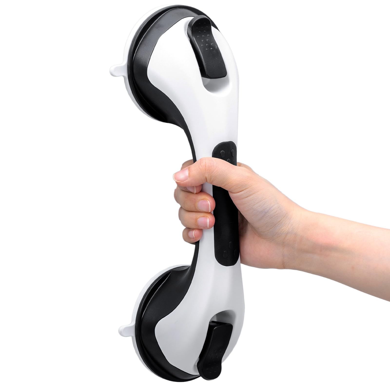 TAILI Suction Grab Rails for Bathroom, 31 CM Suction Handles for Shower, MAX Hold 110 KG Bath Safety Grab Rail for Elderly, Senior, Disabled, Strong Handle Bars, No Drilling, Disability Aids - Black