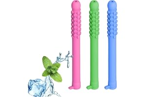 3PCS Chewable Breather with Pure Lock Flavor, Portable Chewable Breather Stick for Fresh Breath, Focus and Breathing Support,