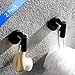 Hoooh Matte Black Towel Hook, SUS 304 Stainless Steel Coat/Robe Clothes Hook for Bath Kitchen Garage Wall Mounted (2 Pack), B100-BK-P2