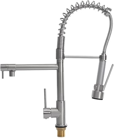 Lightinthebox Deck Mount Kitchen Sink Faucet Swivel Two Spout Tall