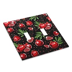 Spshian Light Switch Cover Red Pomegranate Green