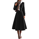 IDEALSANXUN Womens Long Wool Coat Fall Winter Double Breasted Trench Coat Peacoat Jackets