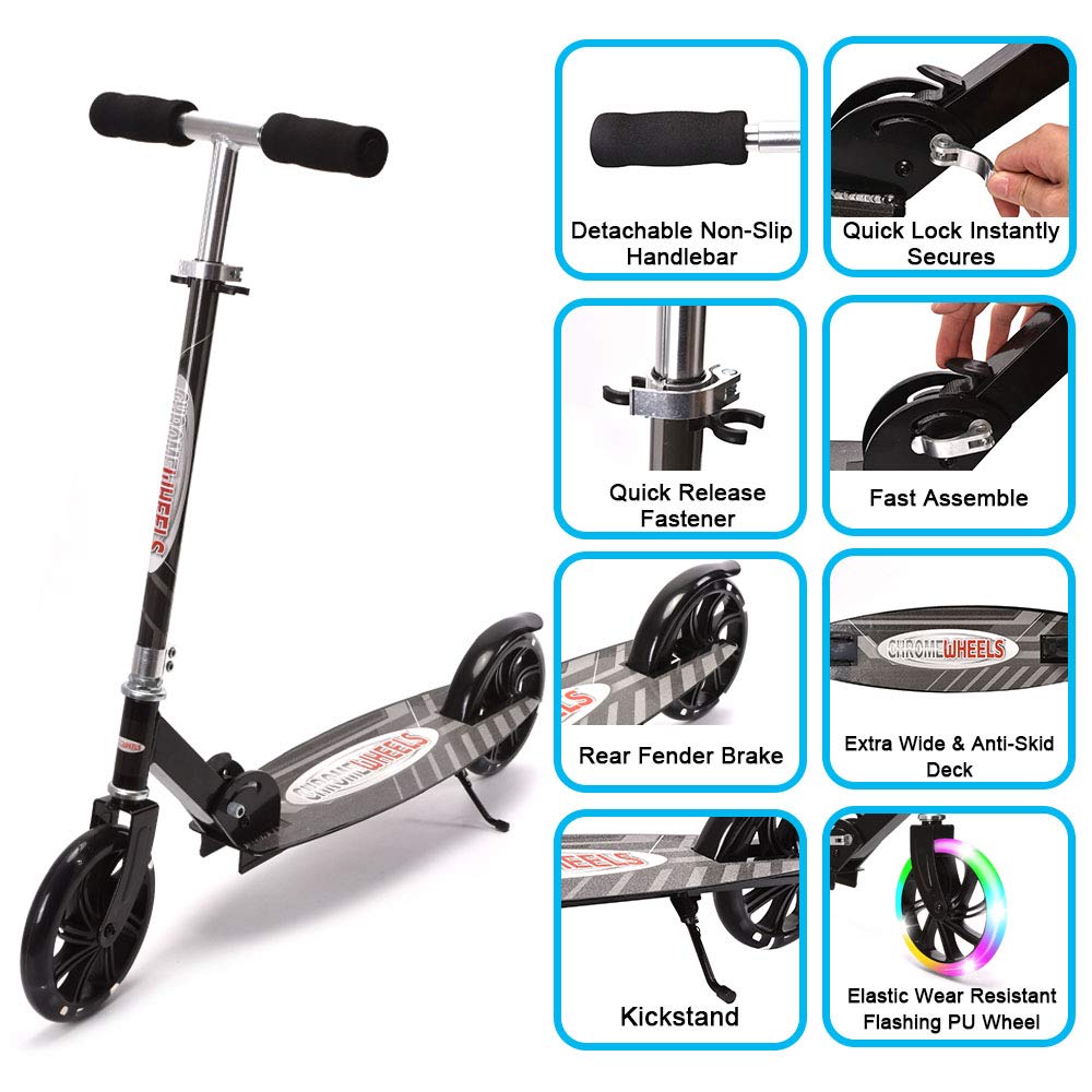 ChromeWheels Kick Scooter, Deluxe 8