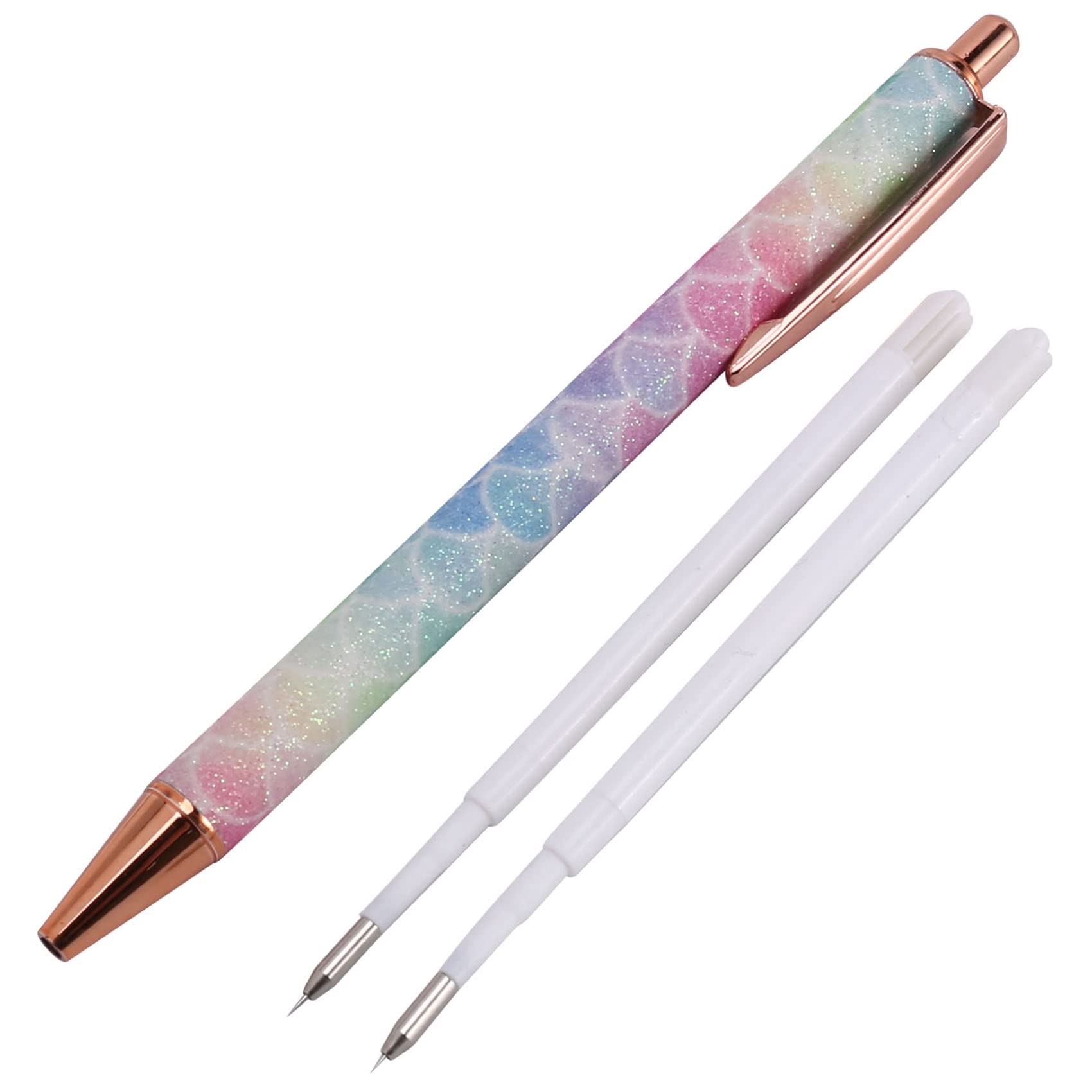 Bruafsir Air Release Pen Tool Pin Pen Craft Vinyl Air Release Weeding Tools for Squeegee Out Bubble HTV Craft Vinyl with Refills