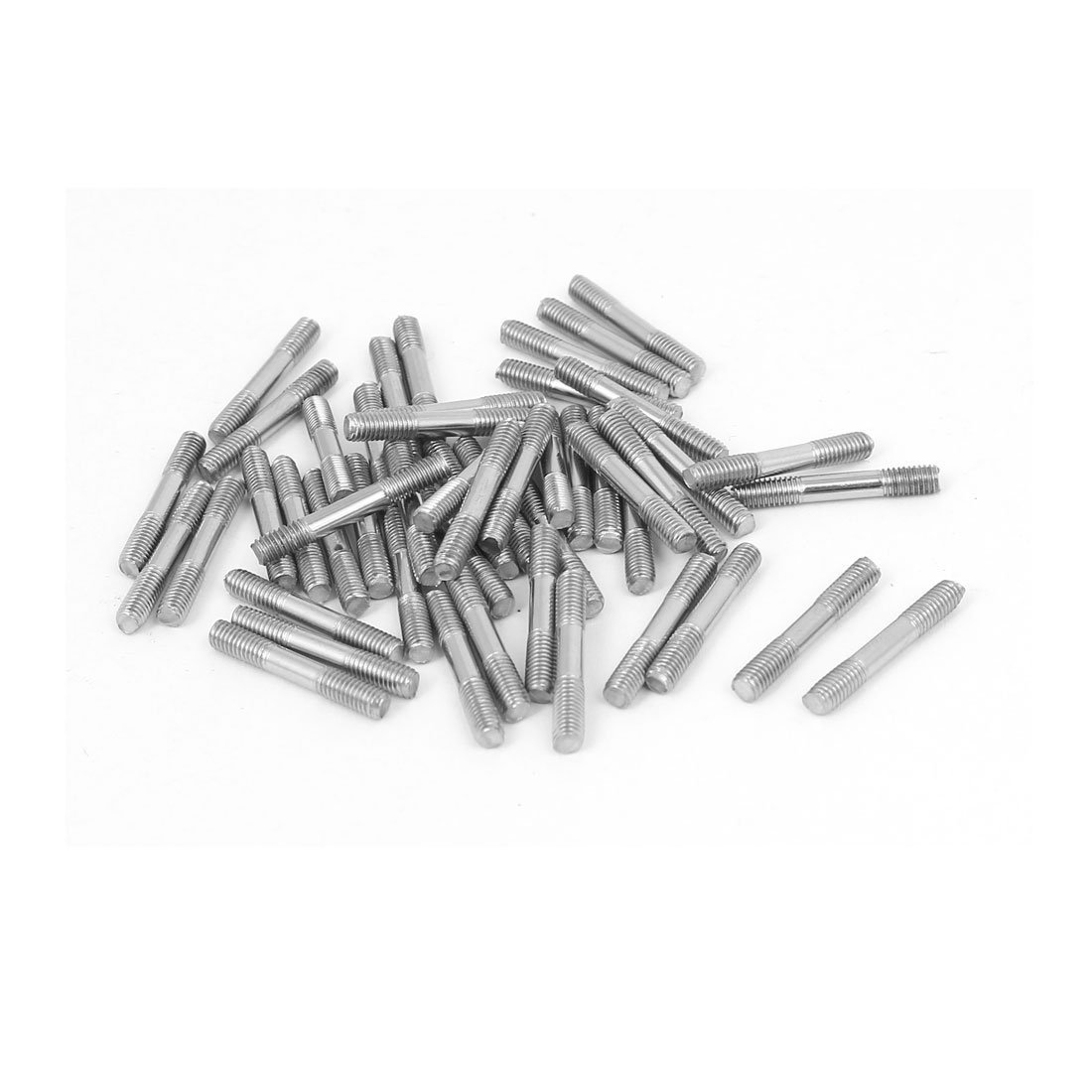 sourcingmap M3x20mm 304 Stainless Steel Double End Threaded Stud Screw Bolt 50pcs