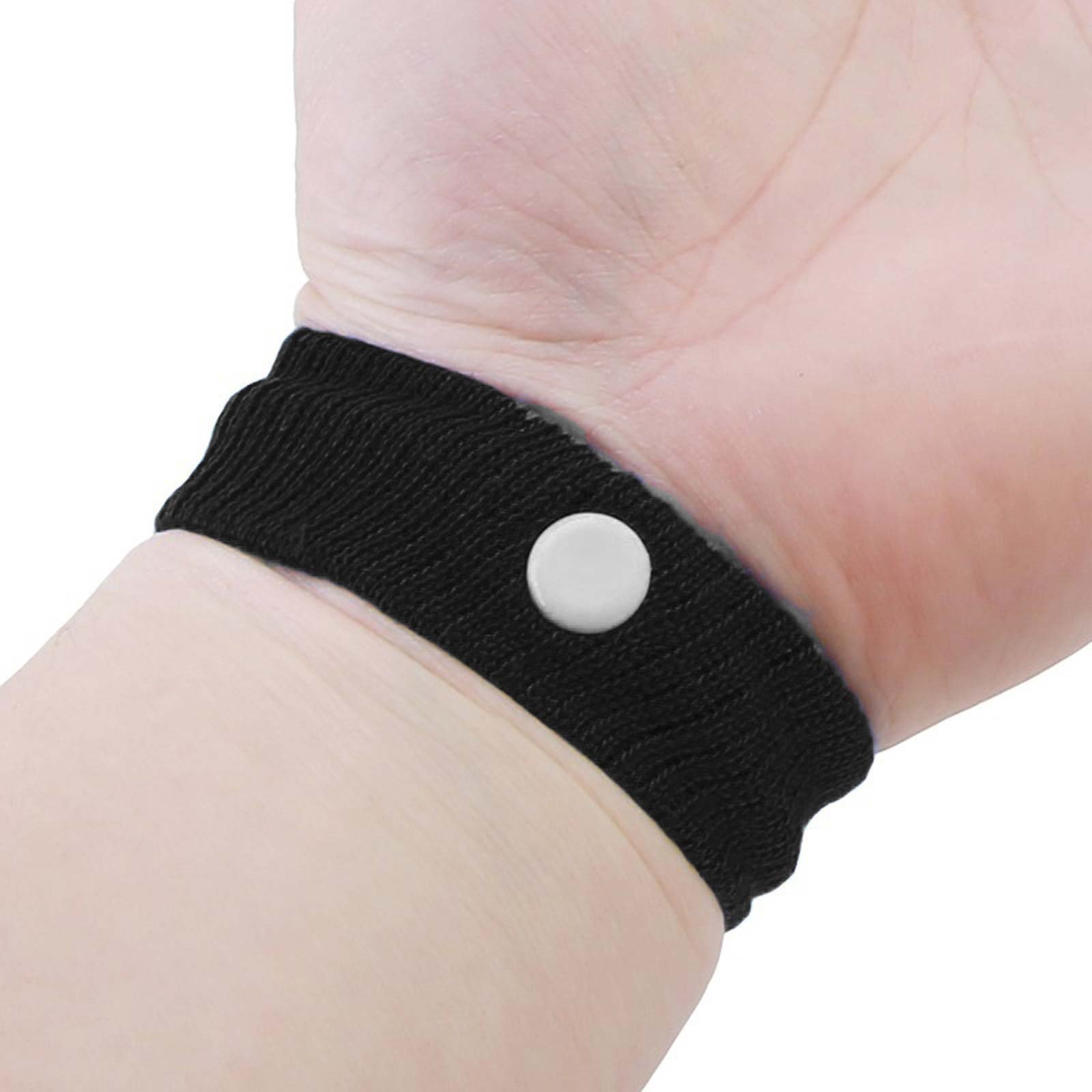 A&M Fitness® Bracelet Anti Nausee Mal des Transports, Bracelet Acupression Enfant Noir, Paire de Bracelet Anti Nausée Adultes, Enfants de Plus de 6 Ans