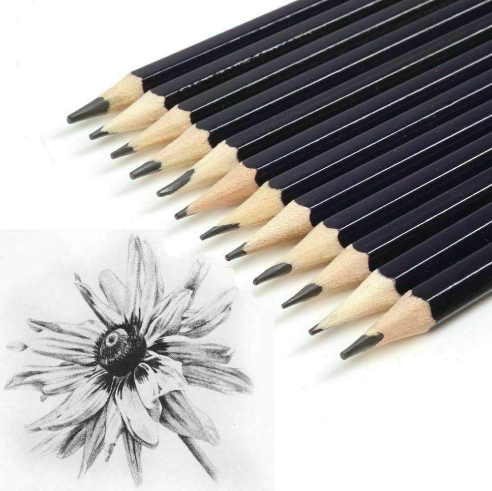 151 Pack Of 12 Graded Artist Sketching Pencils Tones & Shades 5H To 6B Assorted