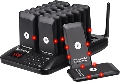 Retekuss TD157 Restaurant Pager System 500 Pagers 998 Channels UK Plug
