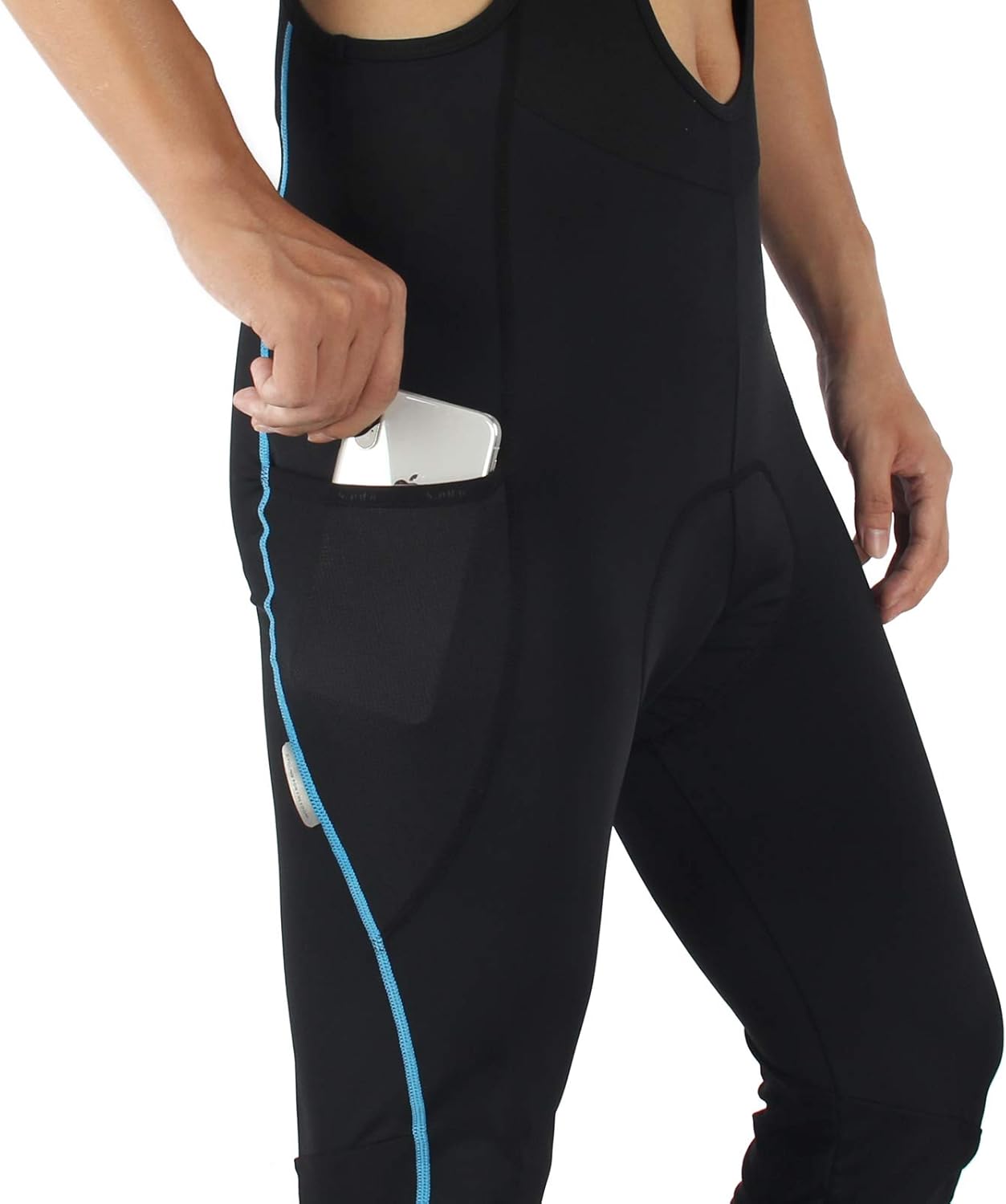 Santic Cycling Bibs Pants Mens Long Tights 3D Padded Bike Legging: Clothing