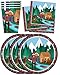 Lumberjack Birthday Party Supplies Set Plates Napkins Cups Tableware Kit for 16