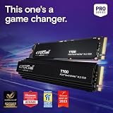 Crucial T700 1TB PCIe Gen5 NVMe M.2 SSD with Premium Heatsink CT1000T700SSD5 view 6