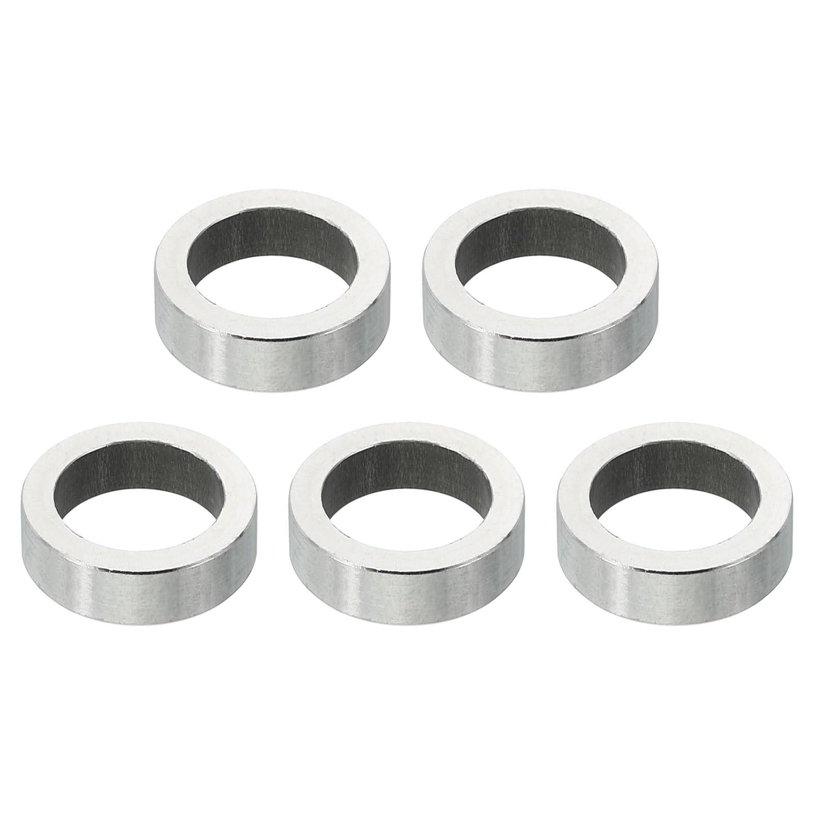 PATIKIL M10 Stainless Steel Spacers, 5 Pcs Metal Spacer Stainless Steel 10.2mm ID x 14mm OD x 4mm L Spacer Screw Standoff Round for 3/8" M10 Screw Bolts