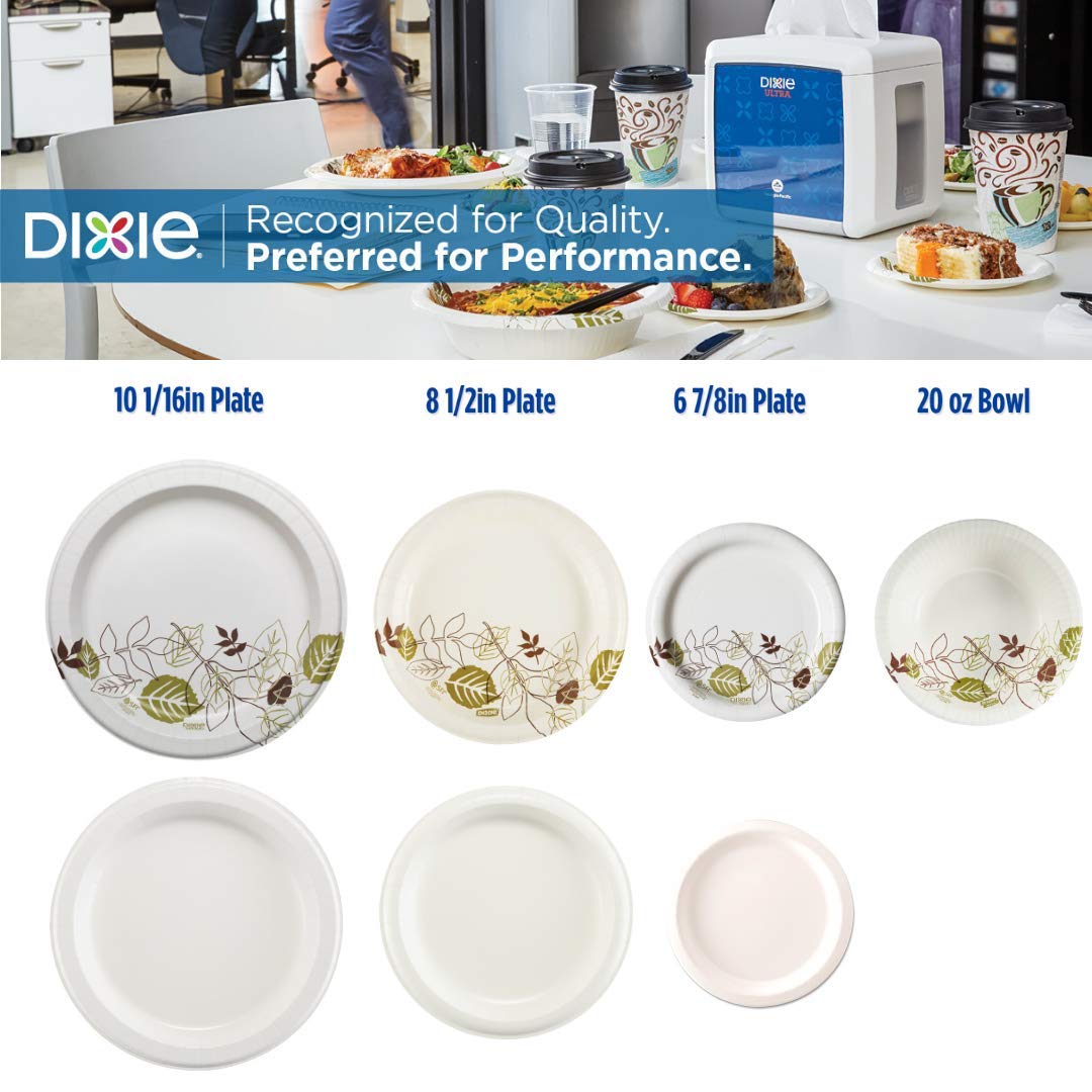 Dixie 6 7/8" (17.4 cm) Medium-Weight Paper Plates by GP PRO (Georgia-Pacific), Pathways, UX7WS, 500 Count (125 Plates Per Pack, 4 Packs Per Case): Industrial & Scientific