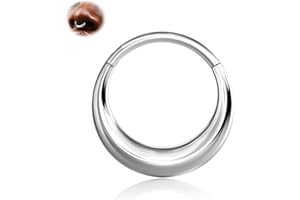 BodyBonita Septum Rings 16G - 316L Stainless Steel Nose Rings Hoops for Men Women Septum Piercing Jewelry 8 mm 10 mm