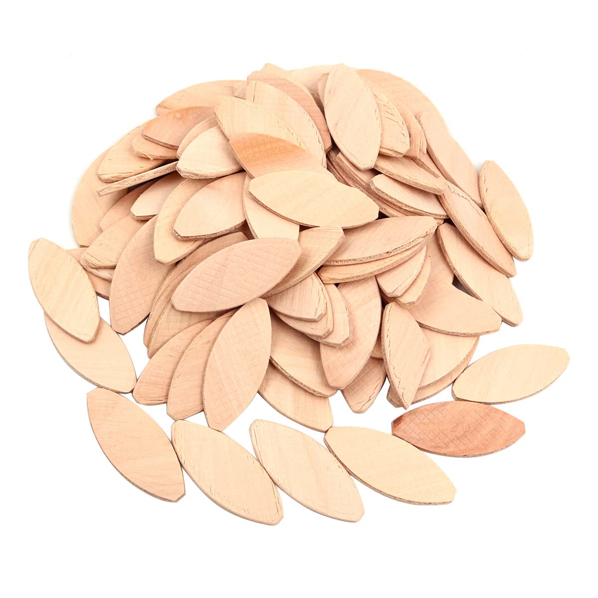 Shiwaki 100 pieces size 20# wood splicing tenon, beech wood flat dowels Ideal for wood milling slat milling machine assembly slats