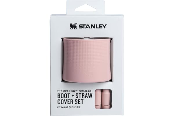 Stanley Quencher Boot and Straw Cover Cap Anti-Slip Silicone Protector for Tumbler with Handle Accessory Set for Stainless St
