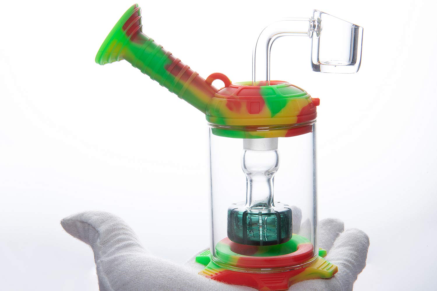 XGOGOP Handhold Silicone Straw Red Green with Water Filtering and Collector