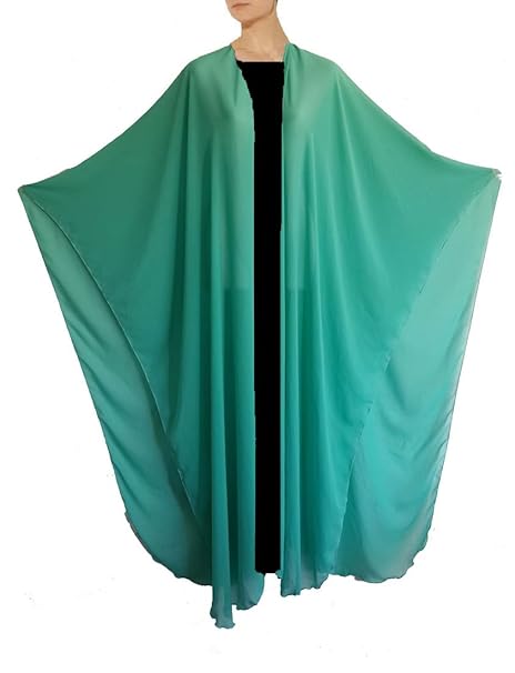 Egypt Gift Shops Turquoise Floor Length Topper Chiffon