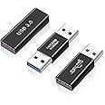 AreMe 3 Pack USB 3.0 Adapter, USB-A Male to Female, Male to Male and Female to Female Extension Coupler Converter Extender Connector