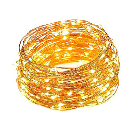 INST 200 LEDs 66ft Solar Powered Copper Wire String Lights, 8 Modes, Waterproof for Landscape Garden Patio Bac