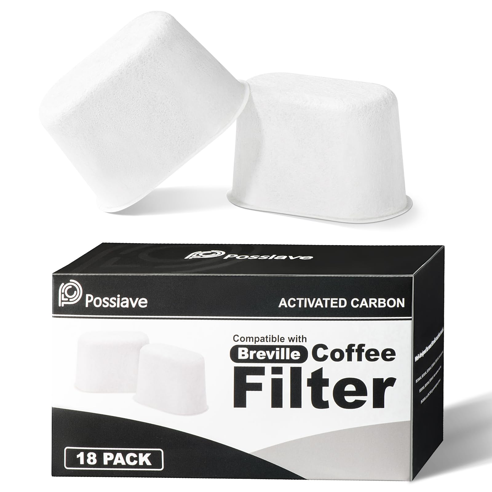 Photo 1 of 18-Pack Charcoal Water Filters Compatible with Breville BWF100 Machines, Breville Espresso Machine Water Filter Replacements
