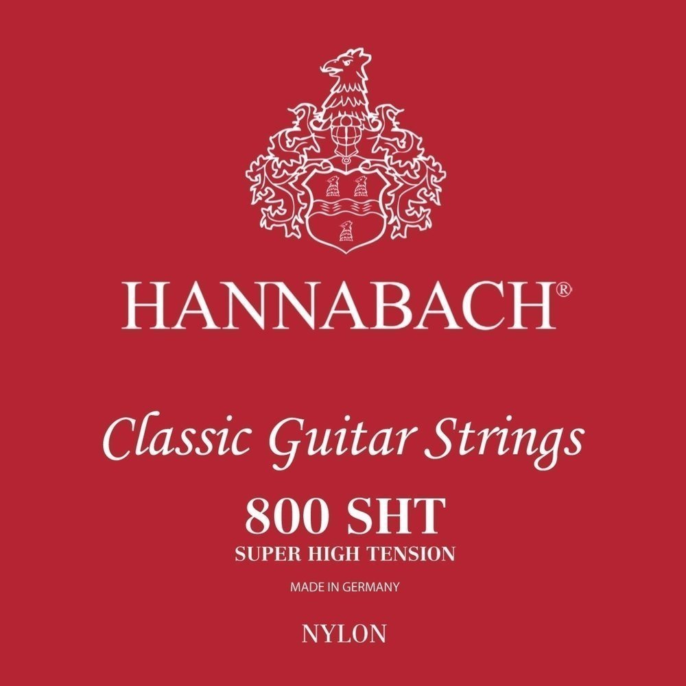 Hannabach Classical Guitar Strings Series 800 Super Low Tension silver-plated E1, 8001SLT, strings for guitar (silver-plated copper wire, low tension, for entry-level classical guitars)