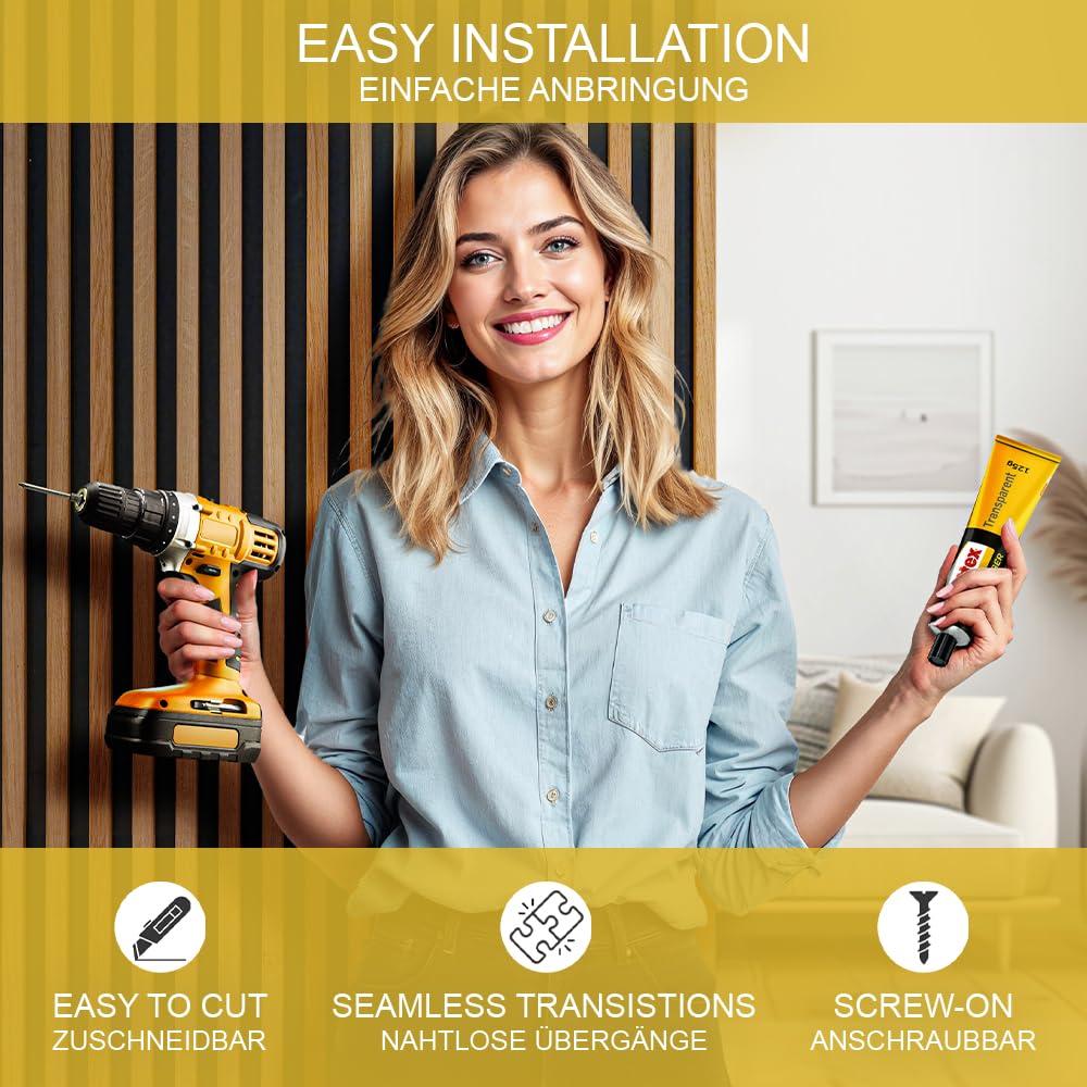 Vicco Wandpaneele Akustikpaneel, Braun, 4 Stück 5