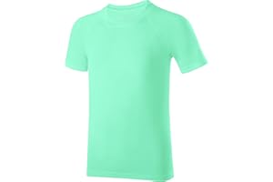 DRONIRING Boys' UPF 50+ Rash Guard Short Sleeve, UV Sun Protection SPF Swim Shirts, Youth Kids Rashguard Water Shirt for Beach Surfing