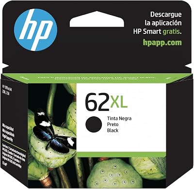 HP 62XL Original Black Ink Cartridge Pigment High Yield Envy 5640